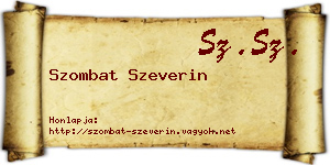Szombat Szeverin névjegykártya